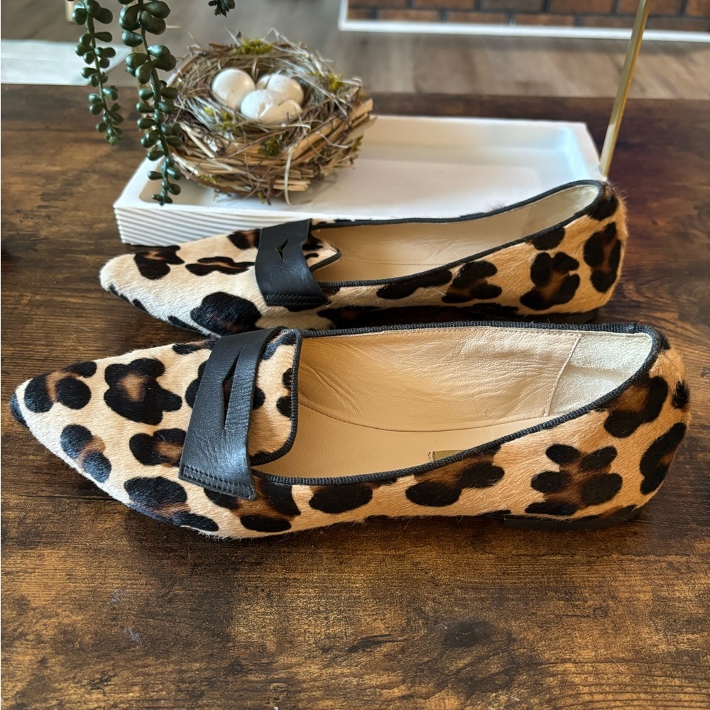 Women's Dee Keller Leopard Print Slip On Loafer Flats Size 38 (US 8) - Picture 5 of 10